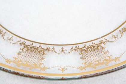 Bajoplato de cristal con dibujo en oro