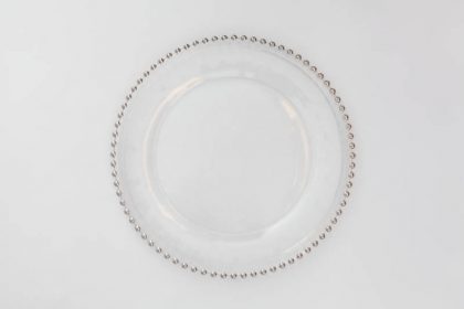 Bajoplato de perlas plateadas