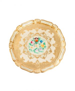 Charger Golden Florentine Print