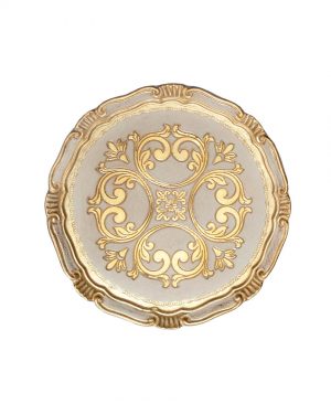 Bajoplato Florentino Oro y Blanco