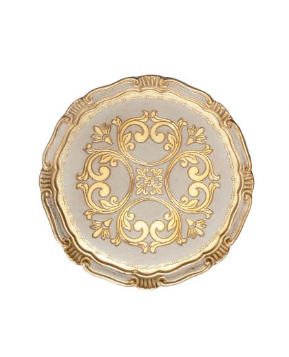 Bajoplato Florentino Oro y Blanco
