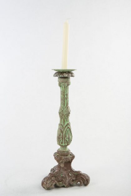 Candelero Eneas de sobremesa metal color bronce