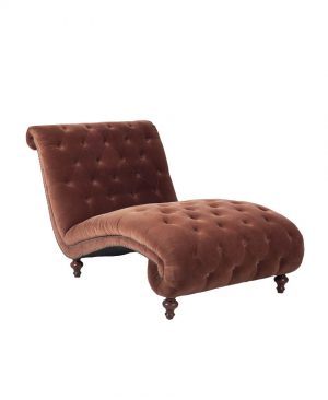 Diván otomano en tono marrón 2 plazas