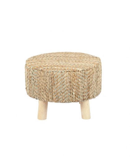 Puf 4 patas gris Hindú