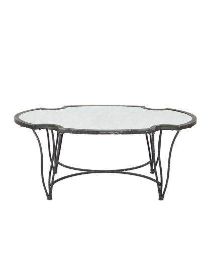 Coffee table forging romantic style with mirror