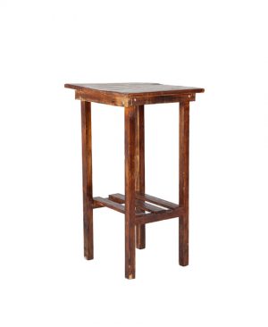 Mesita alta de madera cócktel
