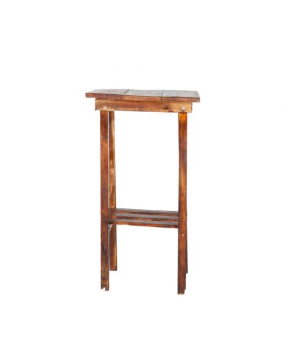 Mesita alta de madera cócktel