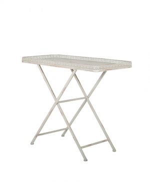 Mesa de cocktail en forja color gris