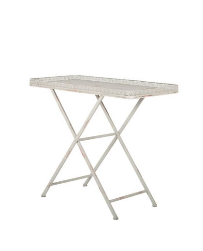 Mesa de cocktail en forja color gris