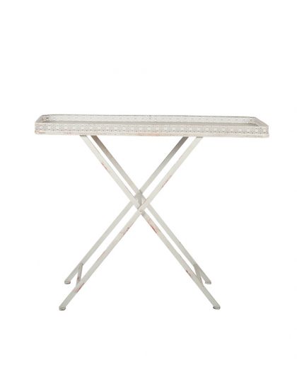 Mesa de cocktail en forja color gris