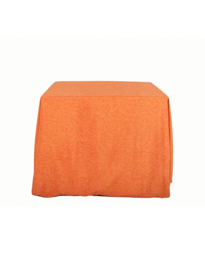Mantel de Lino rústico color naranja