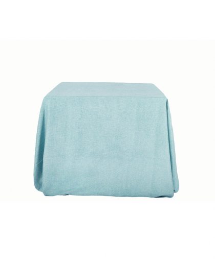 Mantel de Lino rústico color celeste