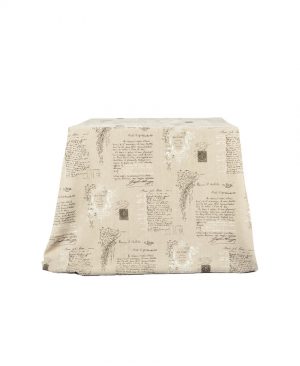 Mantel de Algodón estampado caligrafía 3 tonos tierra