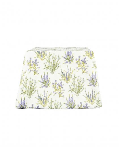 Purple floral printed cotton tablecloth