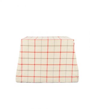 Cotton tablecloth with red check pattern