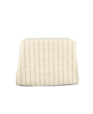 Printed cotton tablecloth with light earth stripes