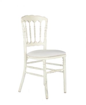 Silla Napoleón III blanca