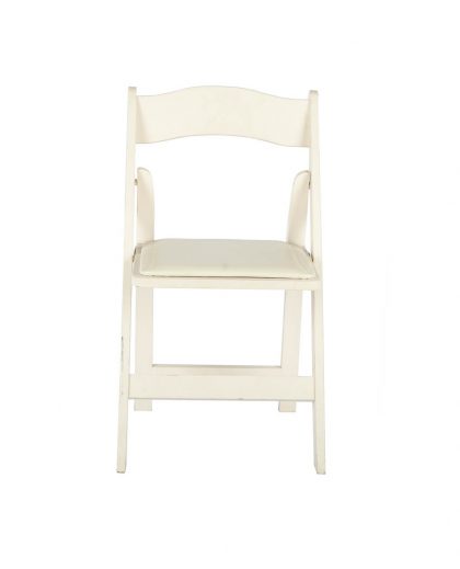 Silla plegable madera blanca