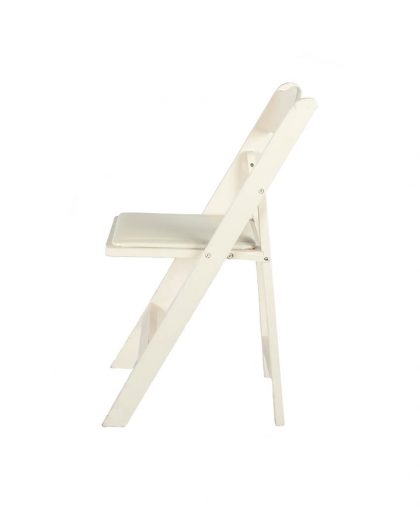 Silla plegable madera blanca