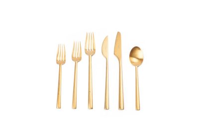 Cubertería Lisa Oro Mate