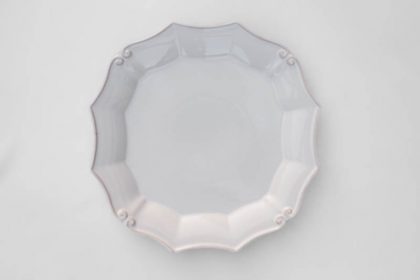 Plato llano loza blanco Provenza